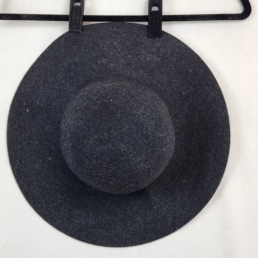 Scala Collezione Women’s Black 100% Wool Wide Brim Hat Bohemian Festival EUC